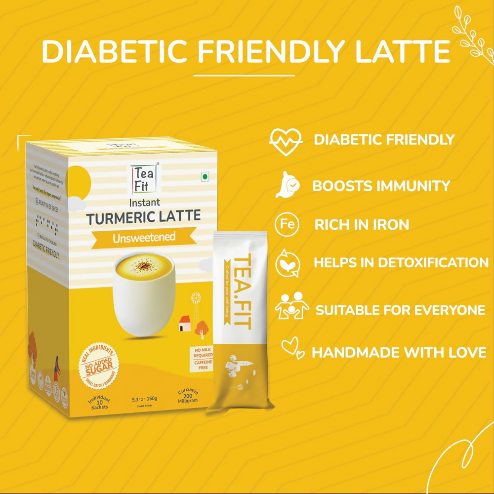 TeaFit AM/PM Wellness No Sugar Tea Premix - Ginger Tea & Turmeric Latte