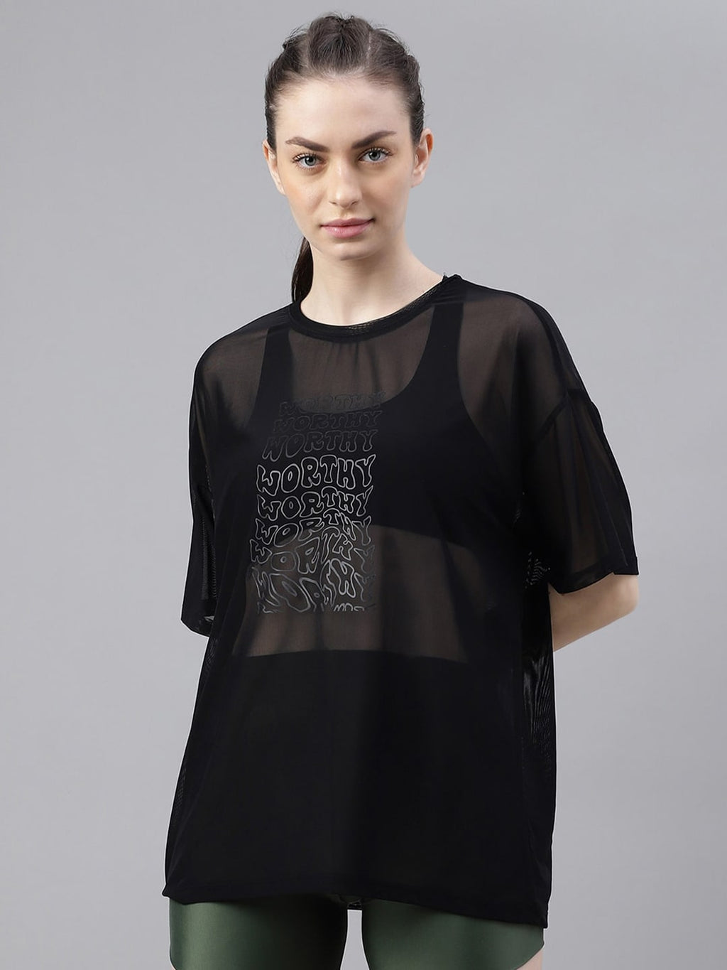 MKH Typography Printed Dri FIT Relaxed Fit Sports T-shirt
