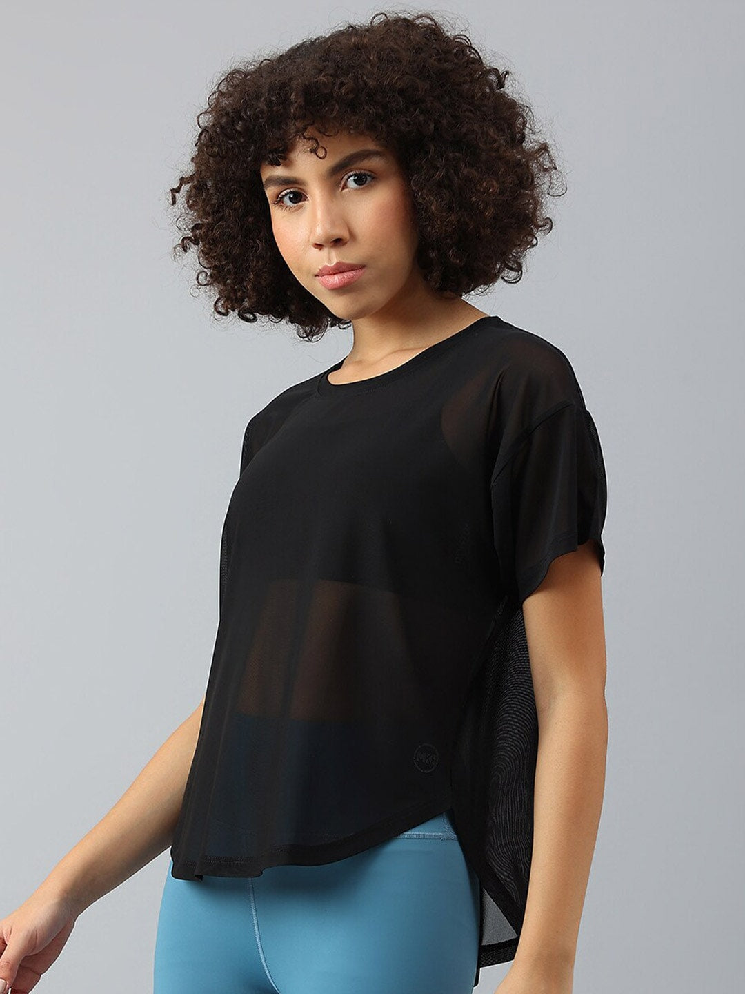 MKH Women Drop-Shoulder Sleeves Dri-FIT Sports T-shirt