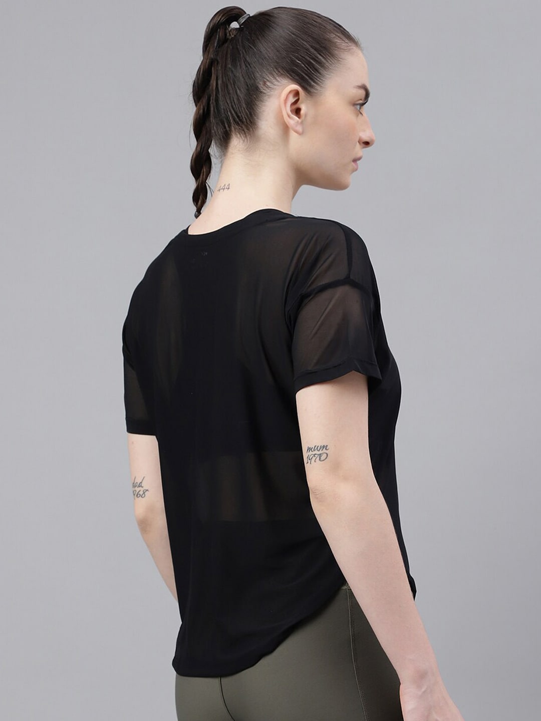 MKH Dri-FIT Typography Printed Drop Shoulder Sleeves T-Shirt