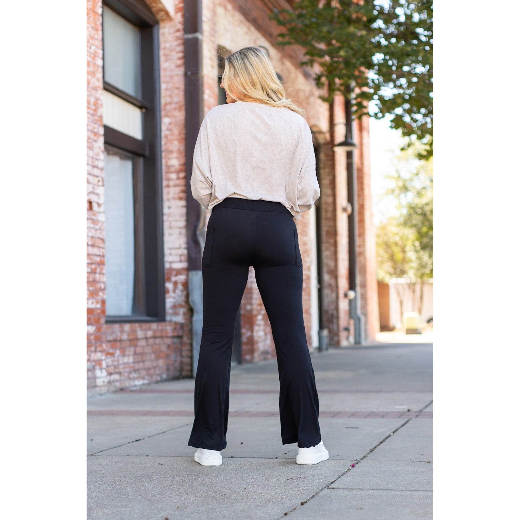 Ready to Ship | The Vanessa - Black Bootcut Leggings