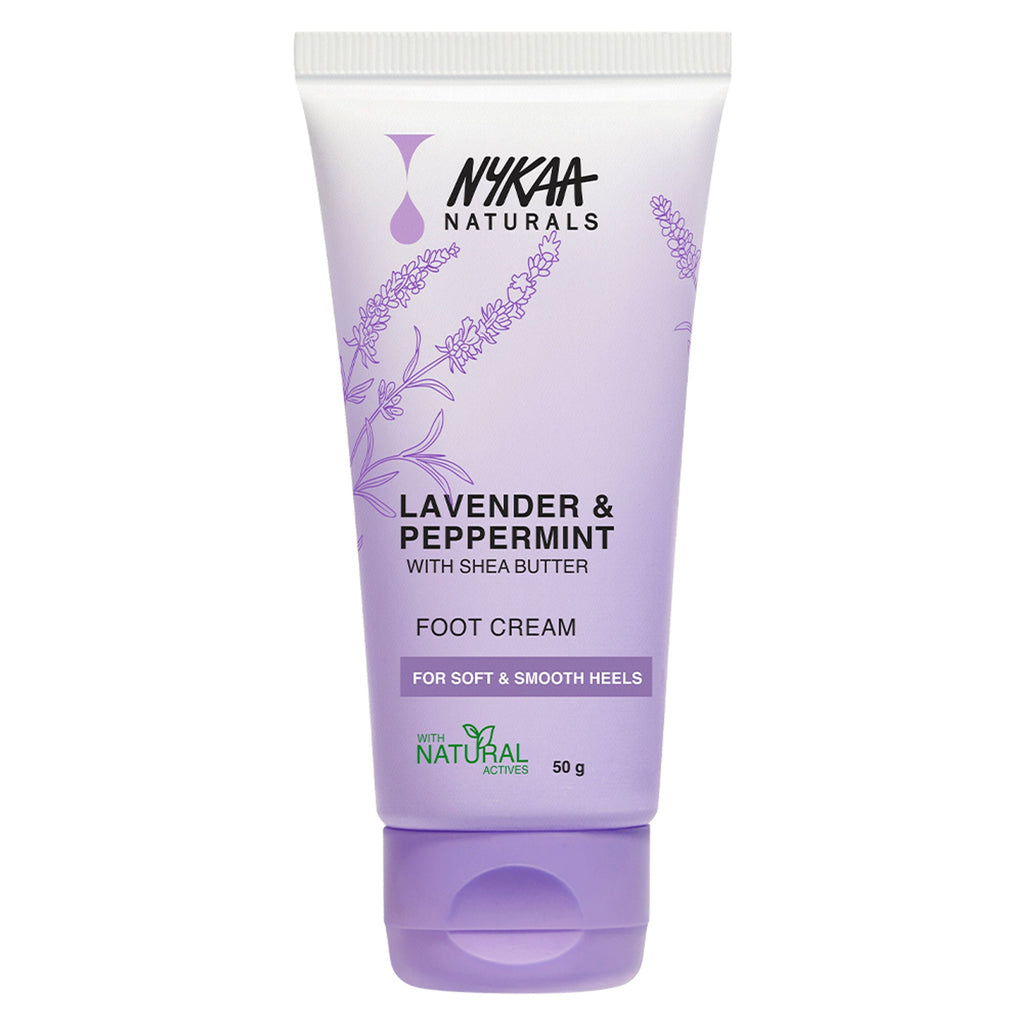 Nykaa Skin Happy Heels 20%Urea, 2%Lactic Acid Foot Cream-Dry & Cracked Feet - Lavender & Peppermint