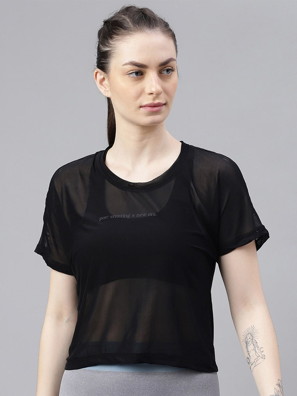 MKH Typography Printed Relaxed Fit Dri-FIT Sports T-shirt