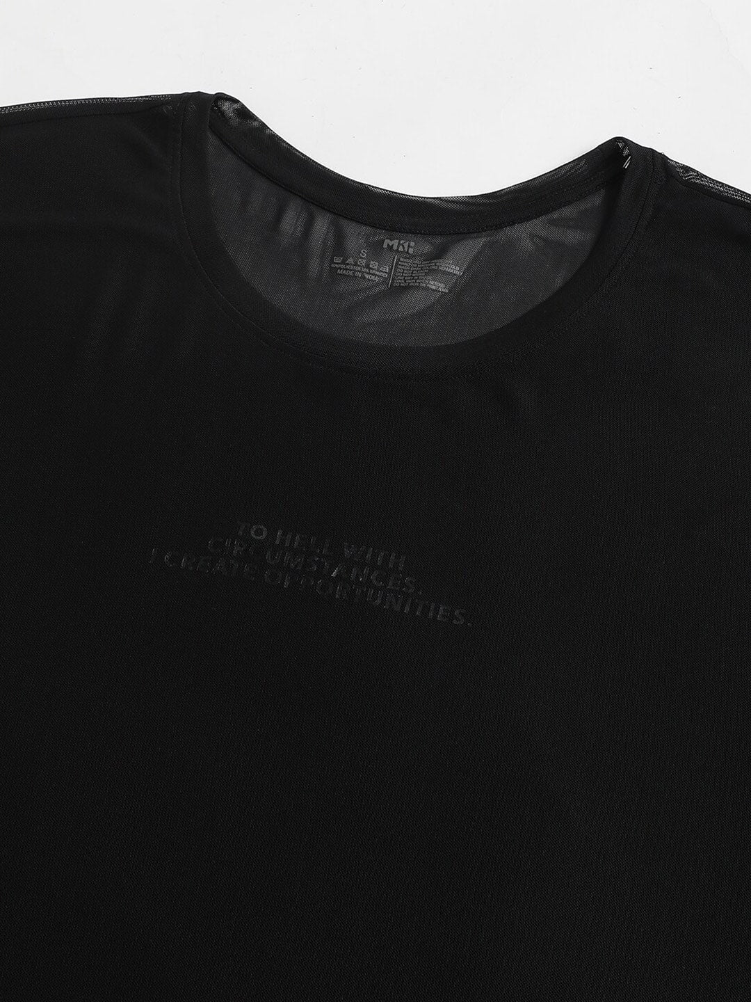MKH Typography Printed Dri-Fit Relaxed Fit Training or Gym T-Shirt