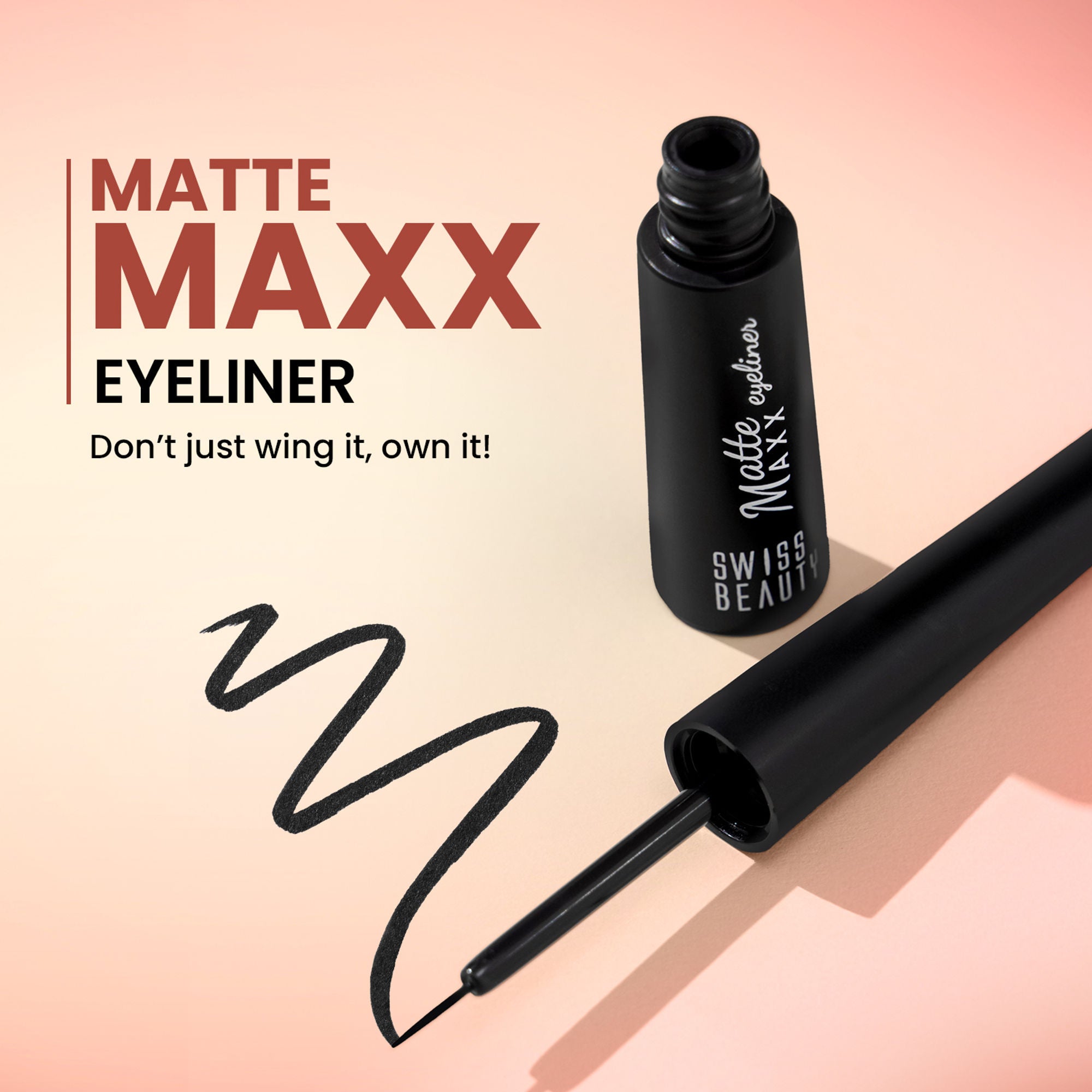 Swiss Beauty Matte Max Eyeliner Black