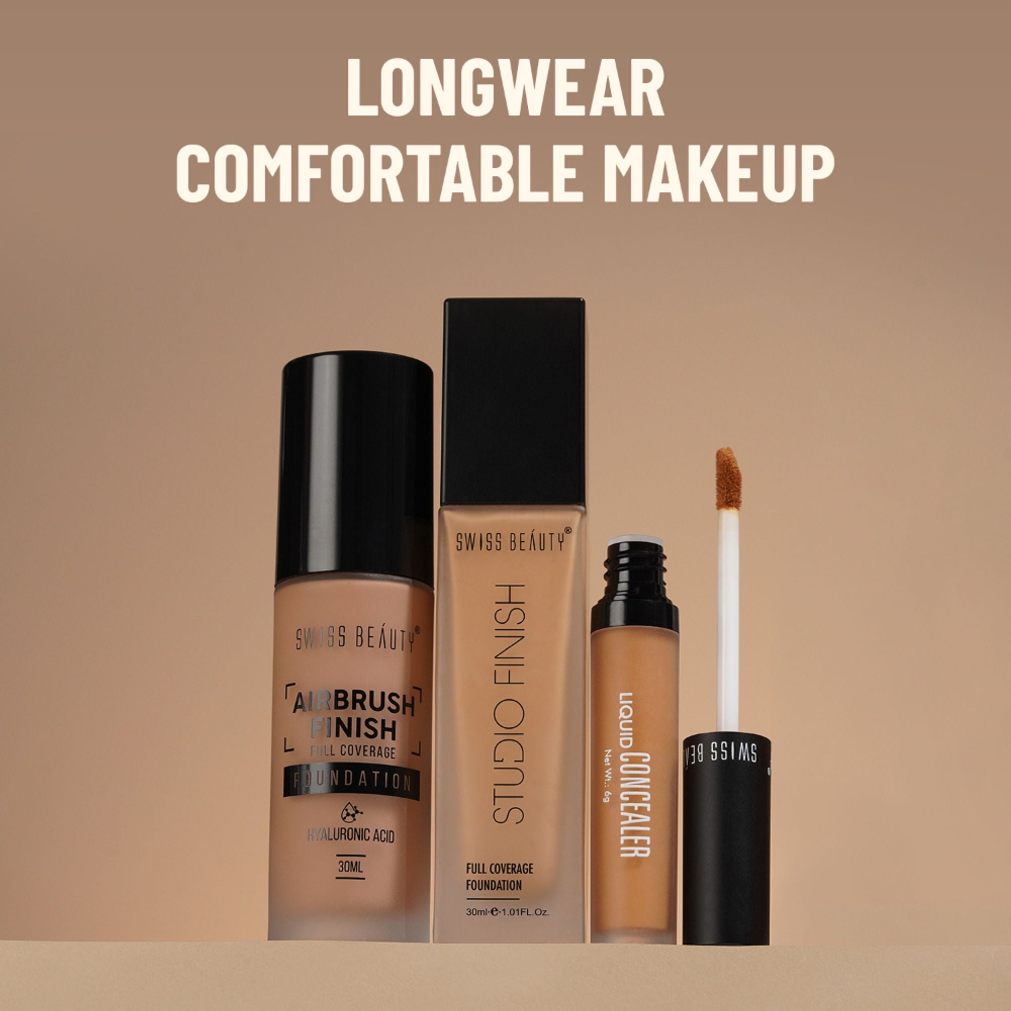 Swiss Beauty Airbrush Finish Full Coverage Foundation - 7 Sand