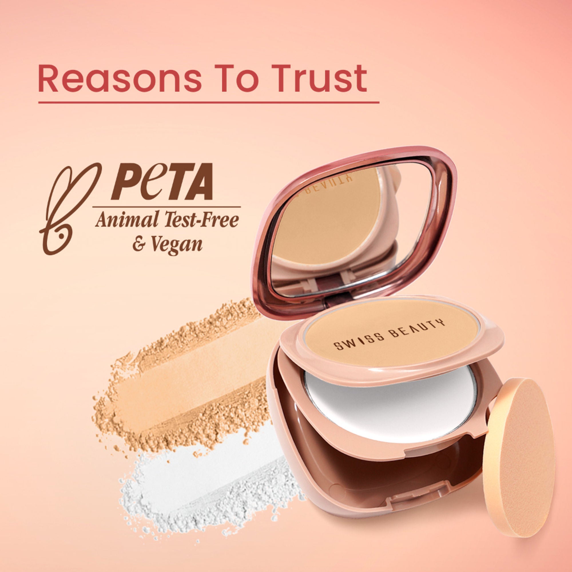 Swiss Beauty Matte & Set Duo Lightweight Compact Powder - 02 Beige and Translucent