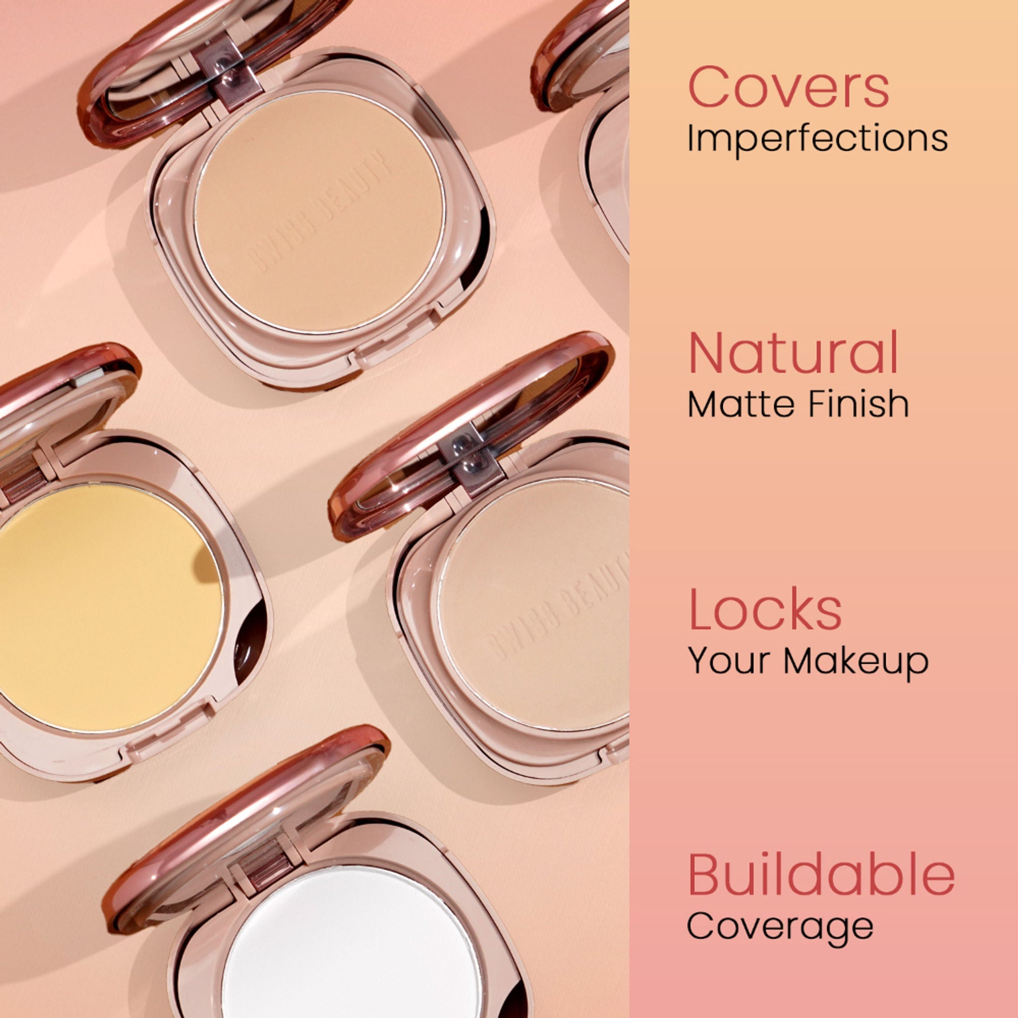 Swiss Beauty Matte & Set Duo Lightweight Compact Powder - 03 Sand and Banana