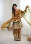 Teeya Creation Olive Color Fendy Satin Silk Embroidery Work Party Wear Salwar Suit