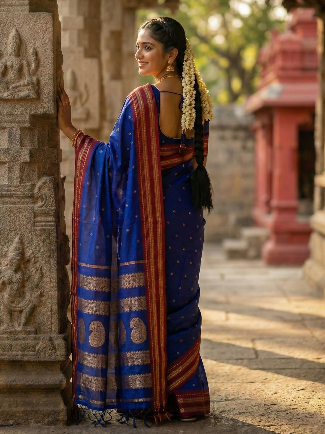 Shree Shyam Fashion Blue Soft Silk Saree