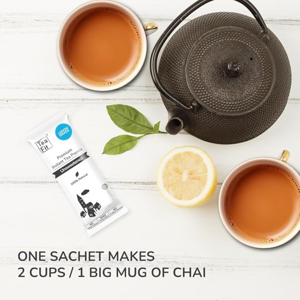 TeaFit Premium NO SUGAR Instant Lemongrass Tea Premix