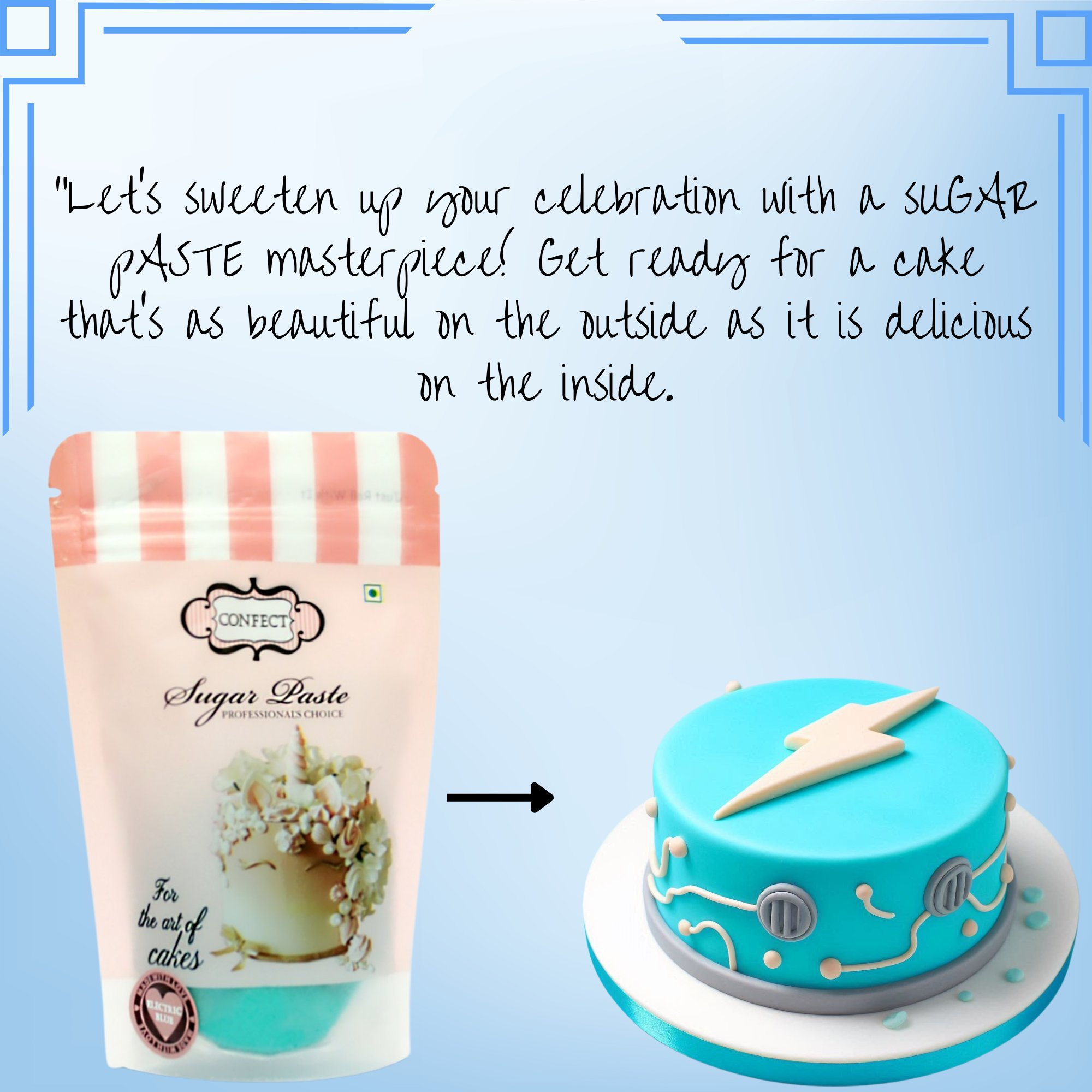 Confect Electric Blue Fondant | Edible Sugarpaste
