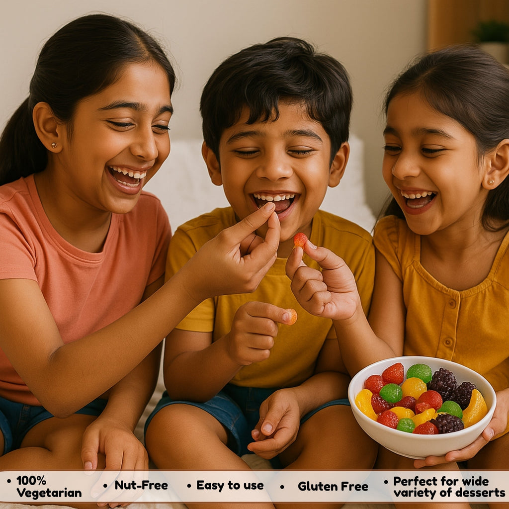 Confect Mixed Meledy Gummies | Pack of Blueberry, Banana, Mango, Blackberry, Peach, Cranberry  Gummies |