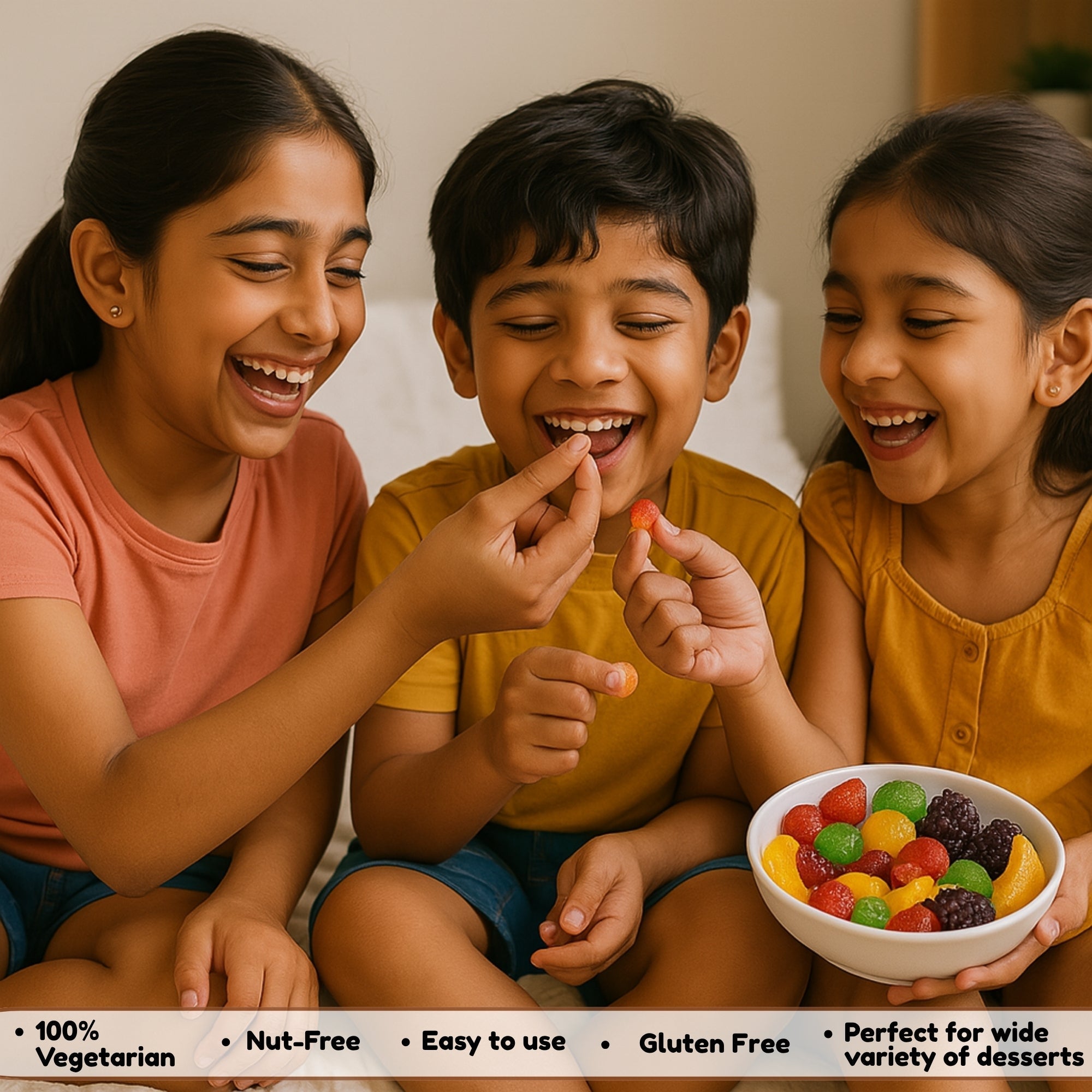 Confect Mixed Meledy Gummies | Pack of Blueberry, Banana, Mango, Blackberry, Peach, Cranberry  Gummies |