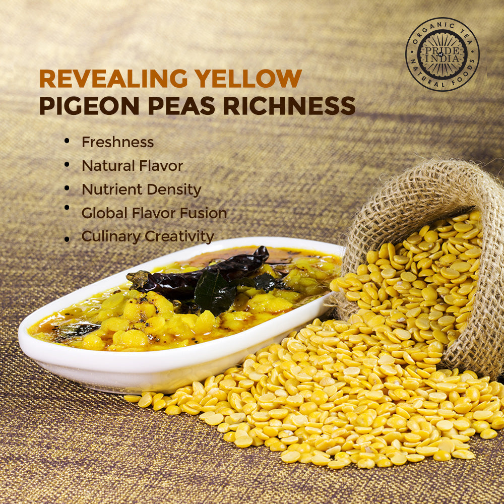 Indian Split Yellow Pigeon Peas - Protein & Fiber Rich Toor Dal Jar