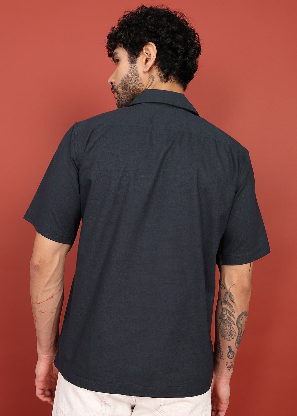 Fabmade Midnight Ease Open-Collar Shirt