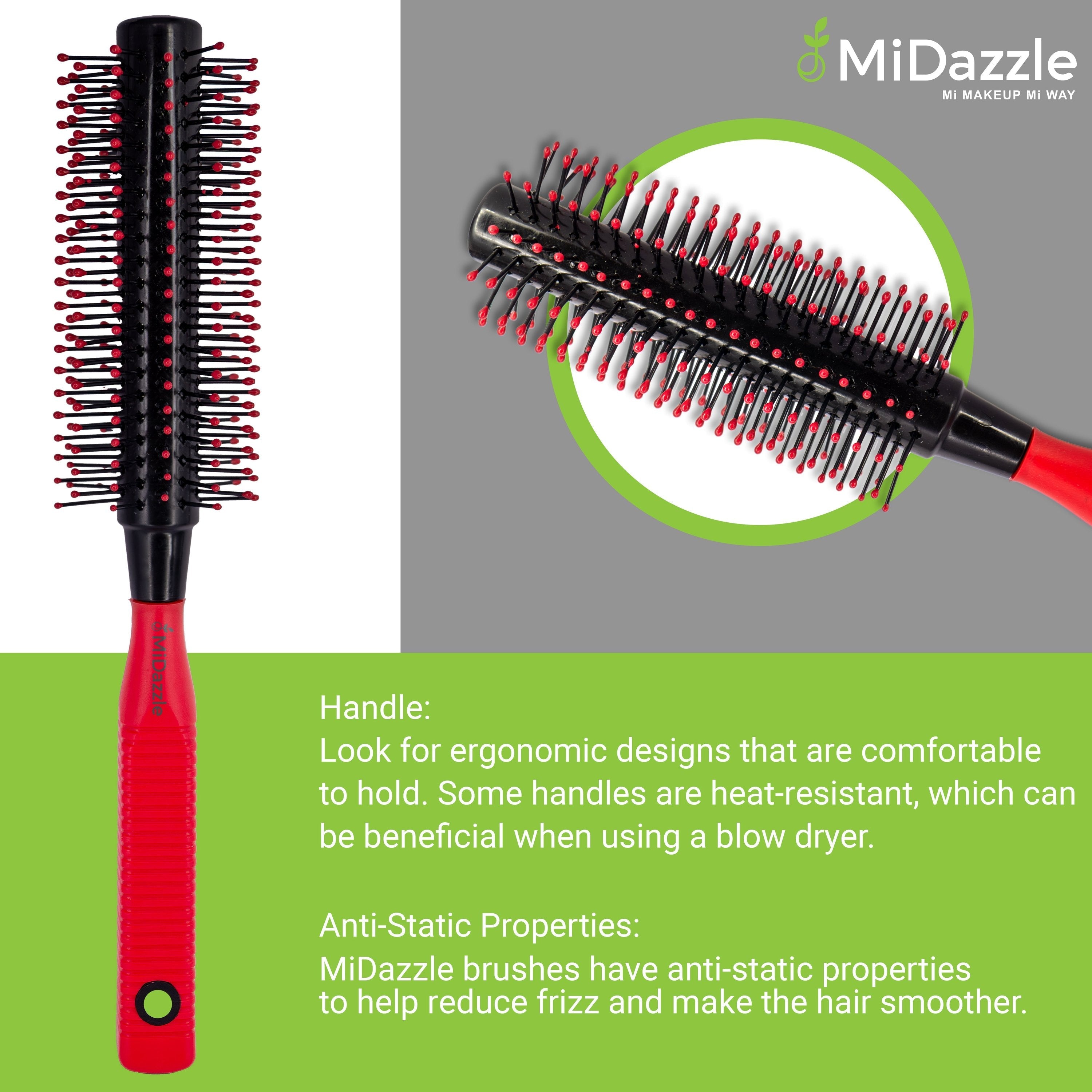 MiDazzle Hair Brush (Red) MIHB0033