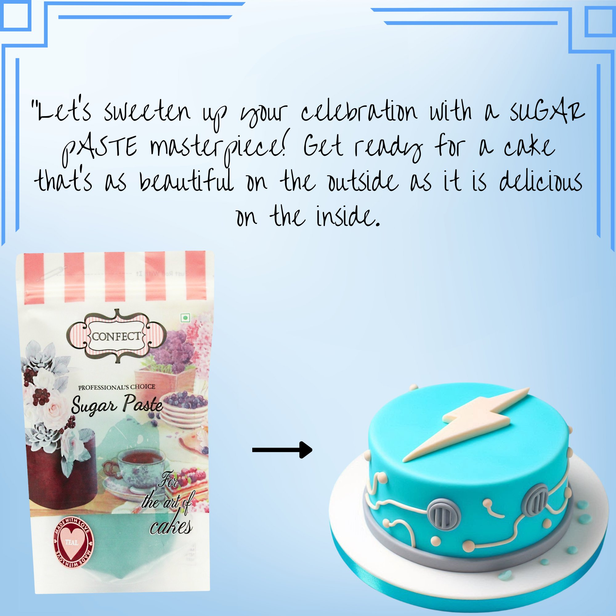 Confect Electric Blue Fondant | Edible Sugarpaste