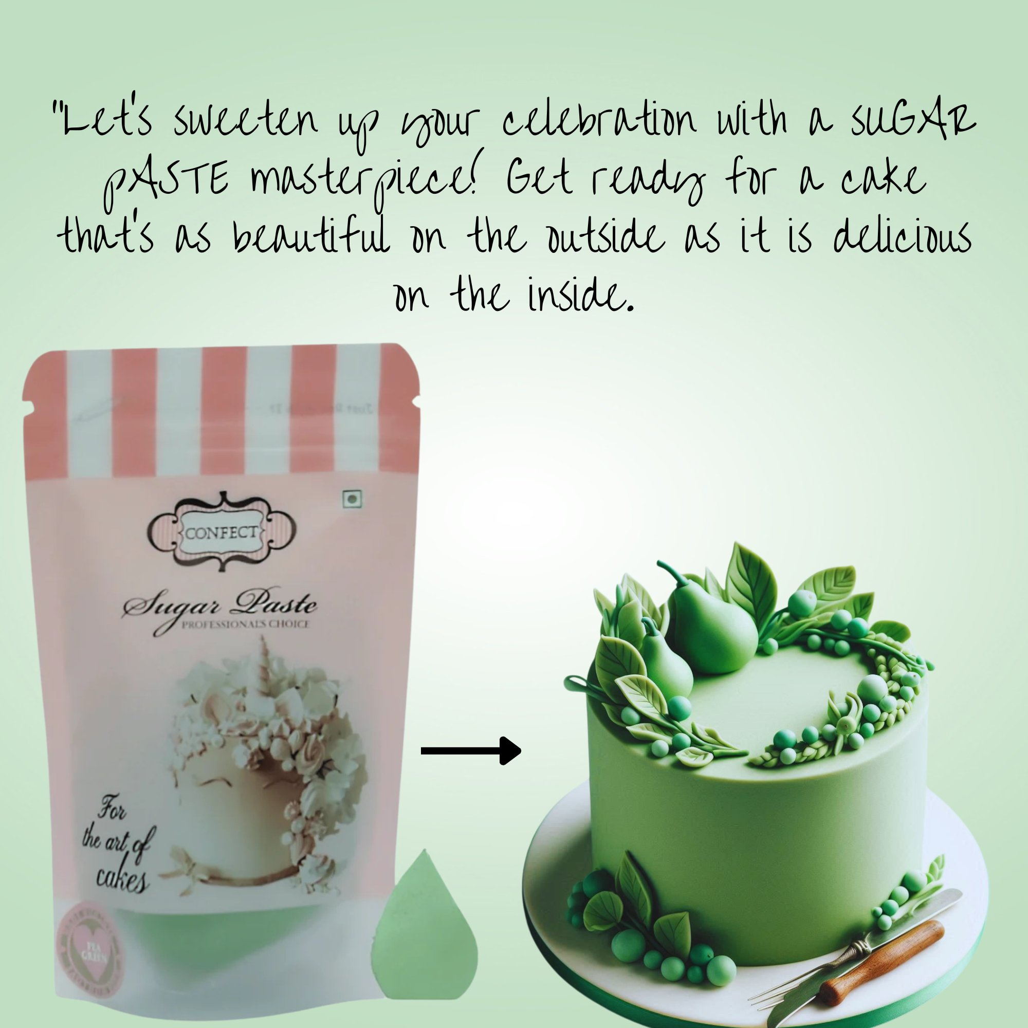 Confect Pea Green Fondant | Edible Sugarpaste