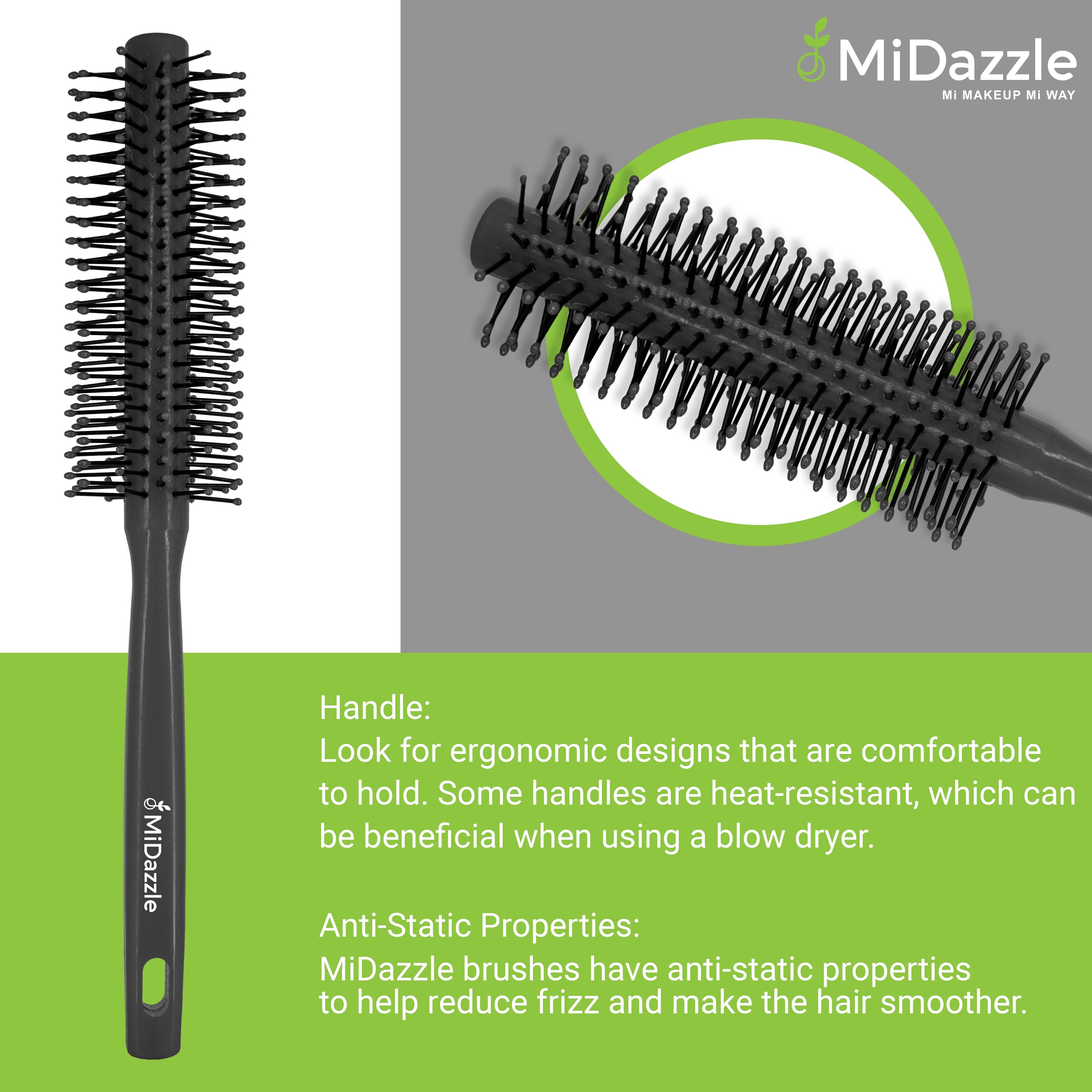MiDazzle Hair Brush (Grey) MIHB0034