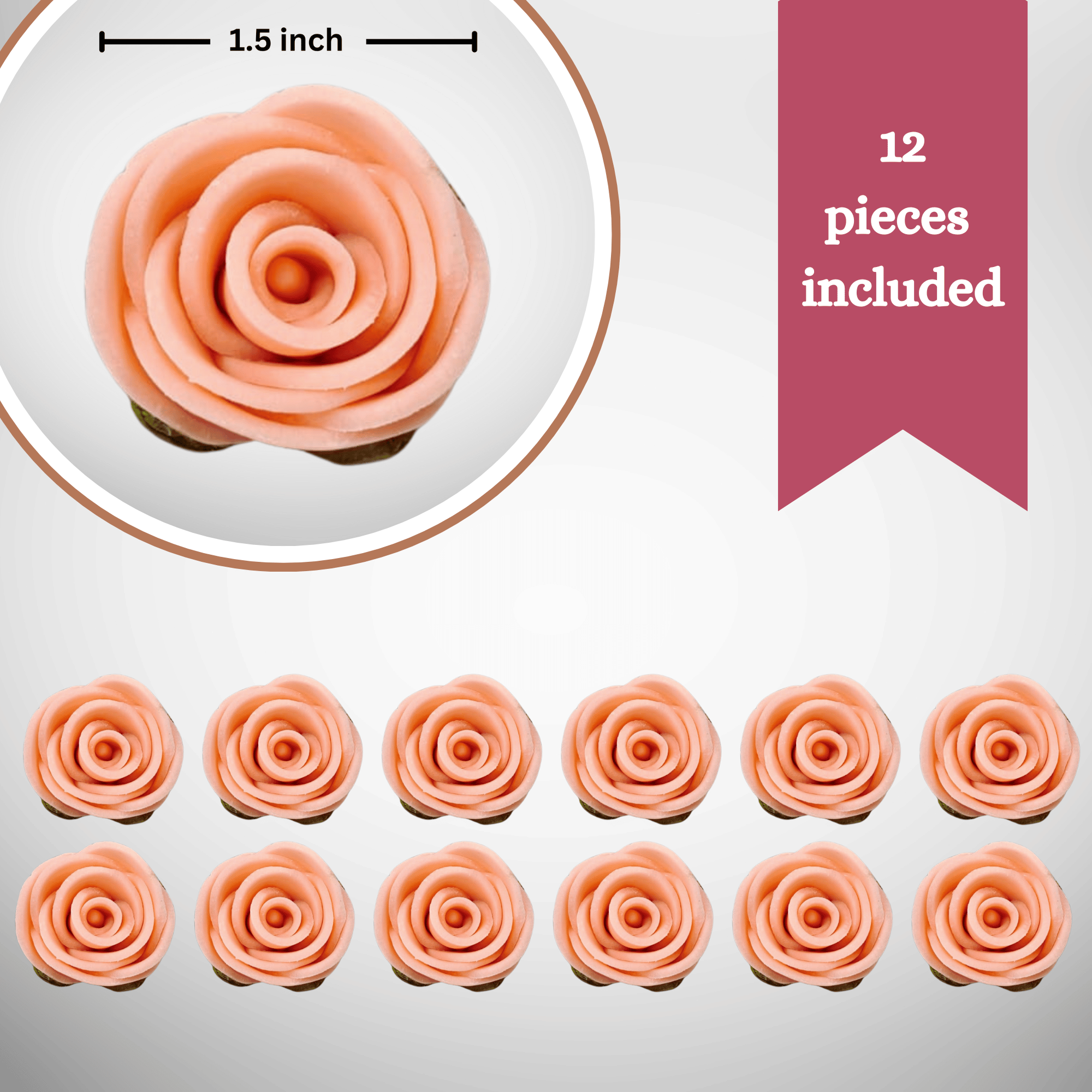 Confect Peach | Edible Sugar Flowers