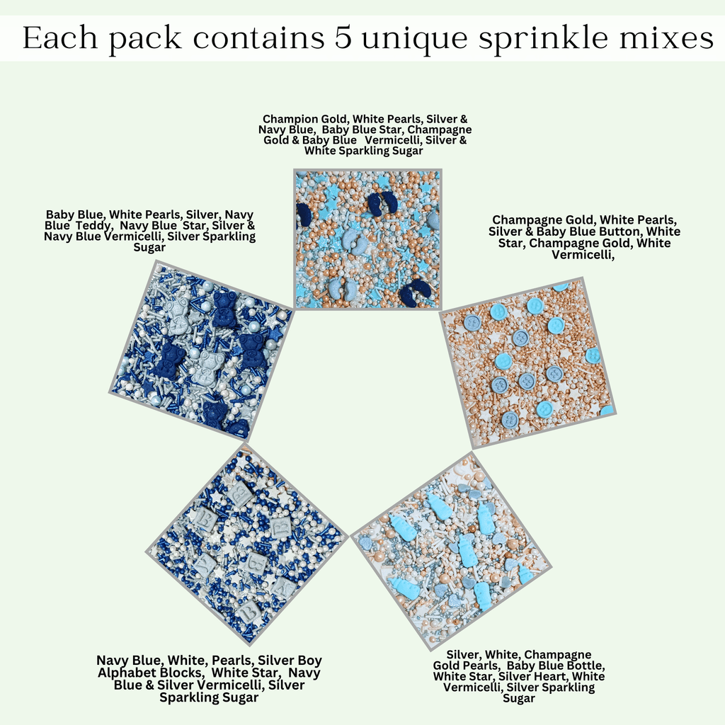 Confect Boys Baby Shower Sprinkles | Gender Reveal Sprinkles