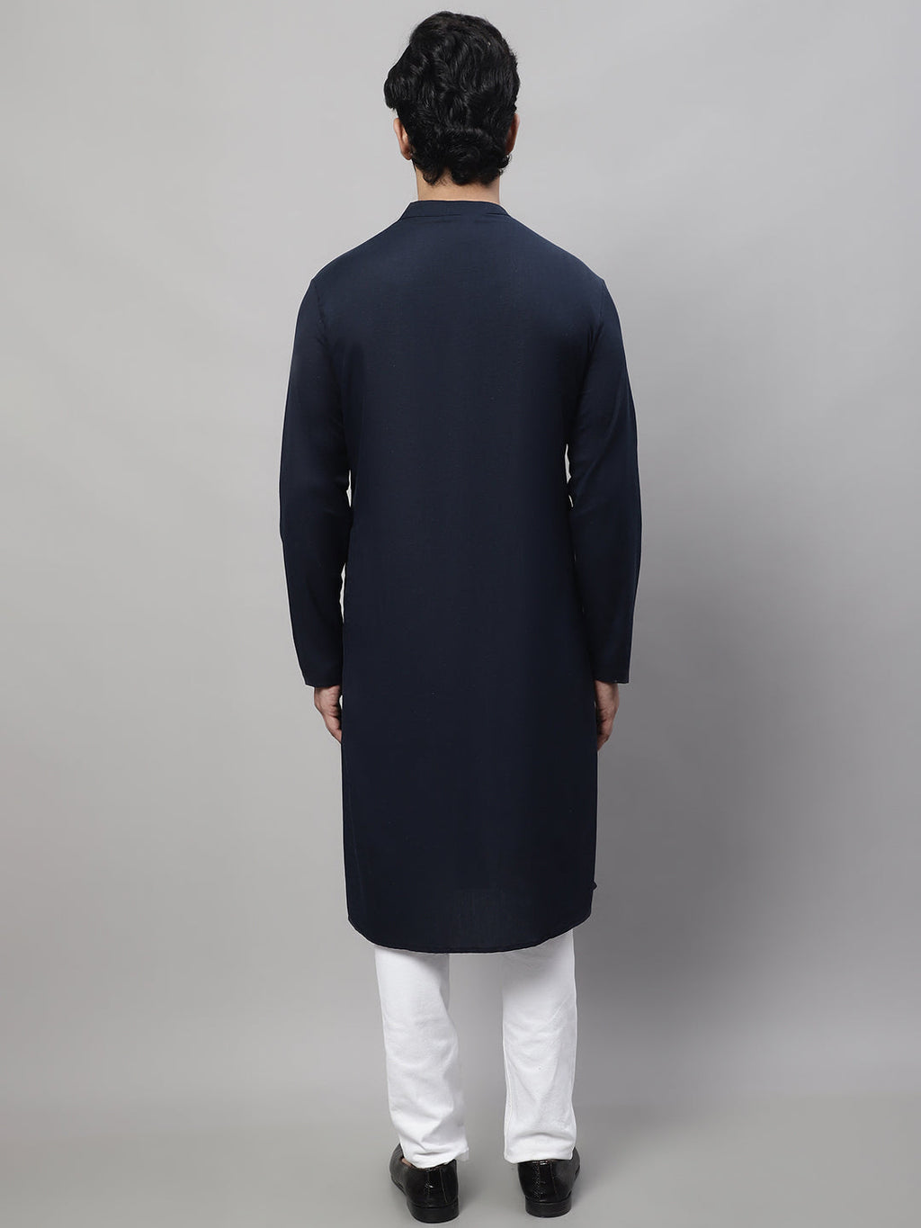Even Apparels Blue Sherwani Kurta With Asymetrical Cut