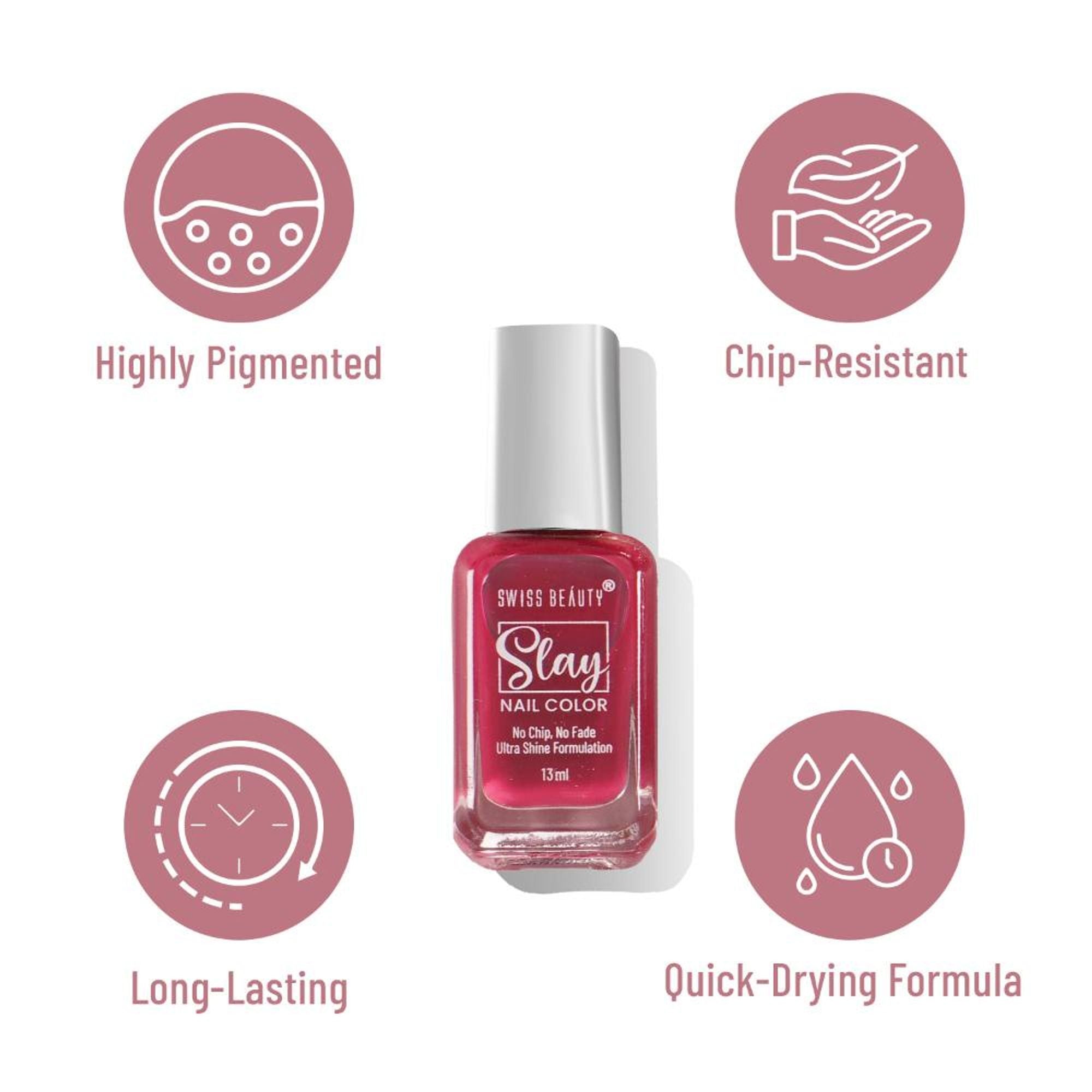 Swiss Beauty Slay Nail Color Ultra Shine Formulation - 31 Tuscan