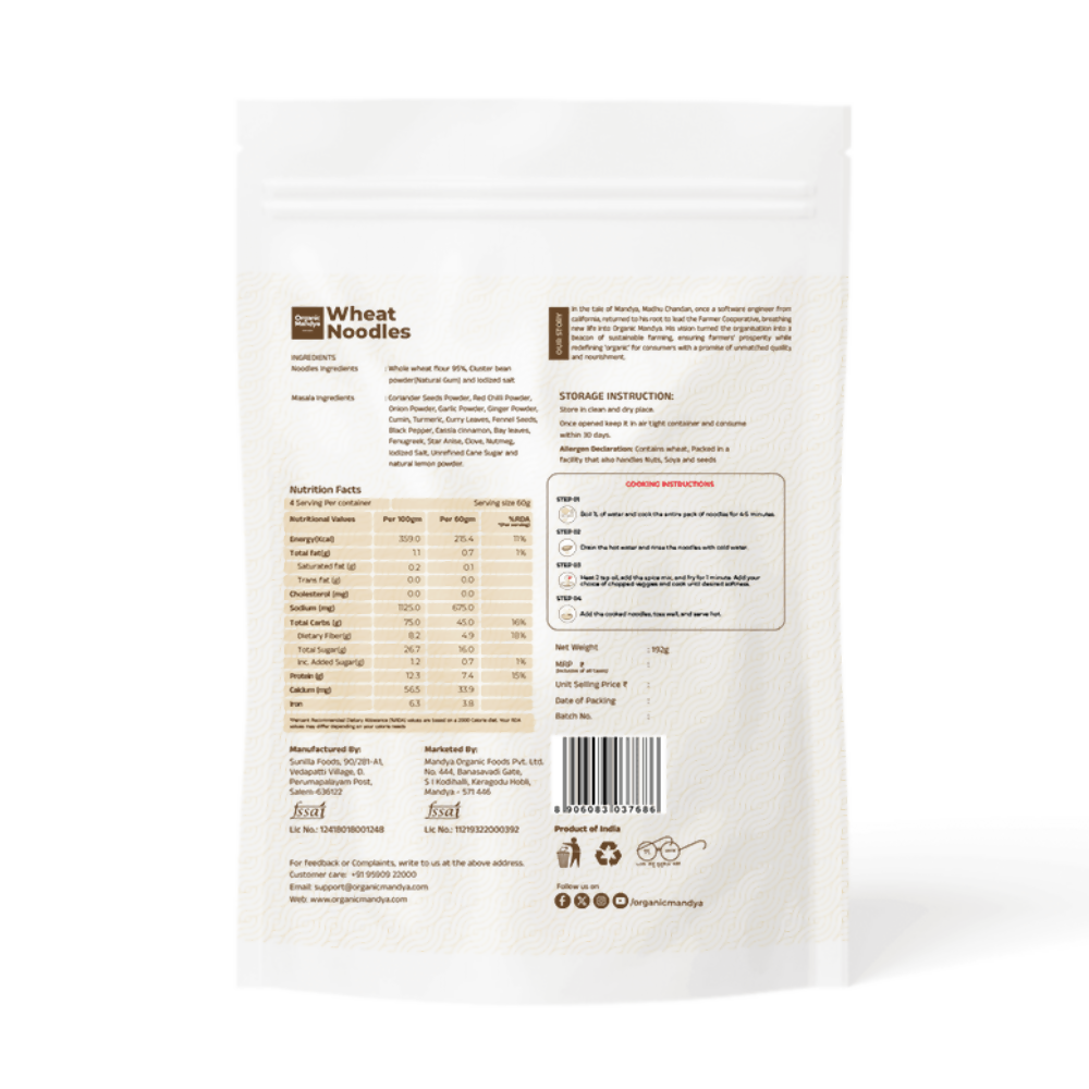 Organic Mandya Wheat Noodles