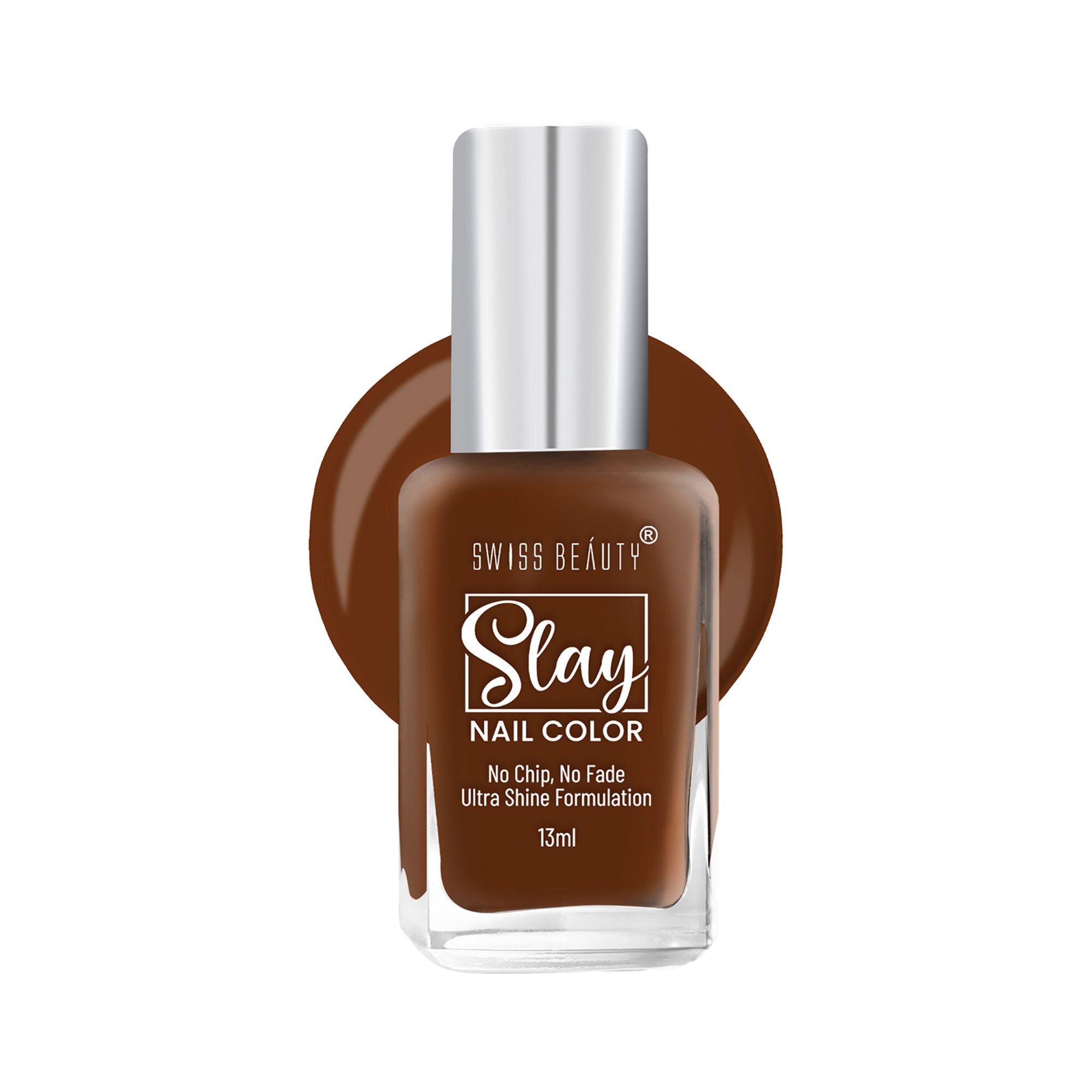 Swiss Beauty Slay Nail Color With Ultra Shine Formulation - 87 Coffee Break
