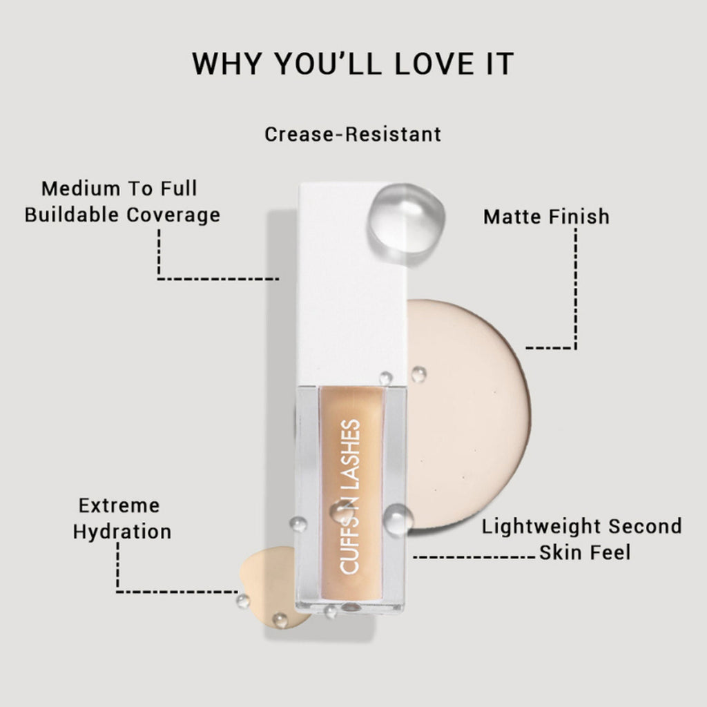 CUFFS N LASHES Cover It All Liquid Concealer - 05 Custard