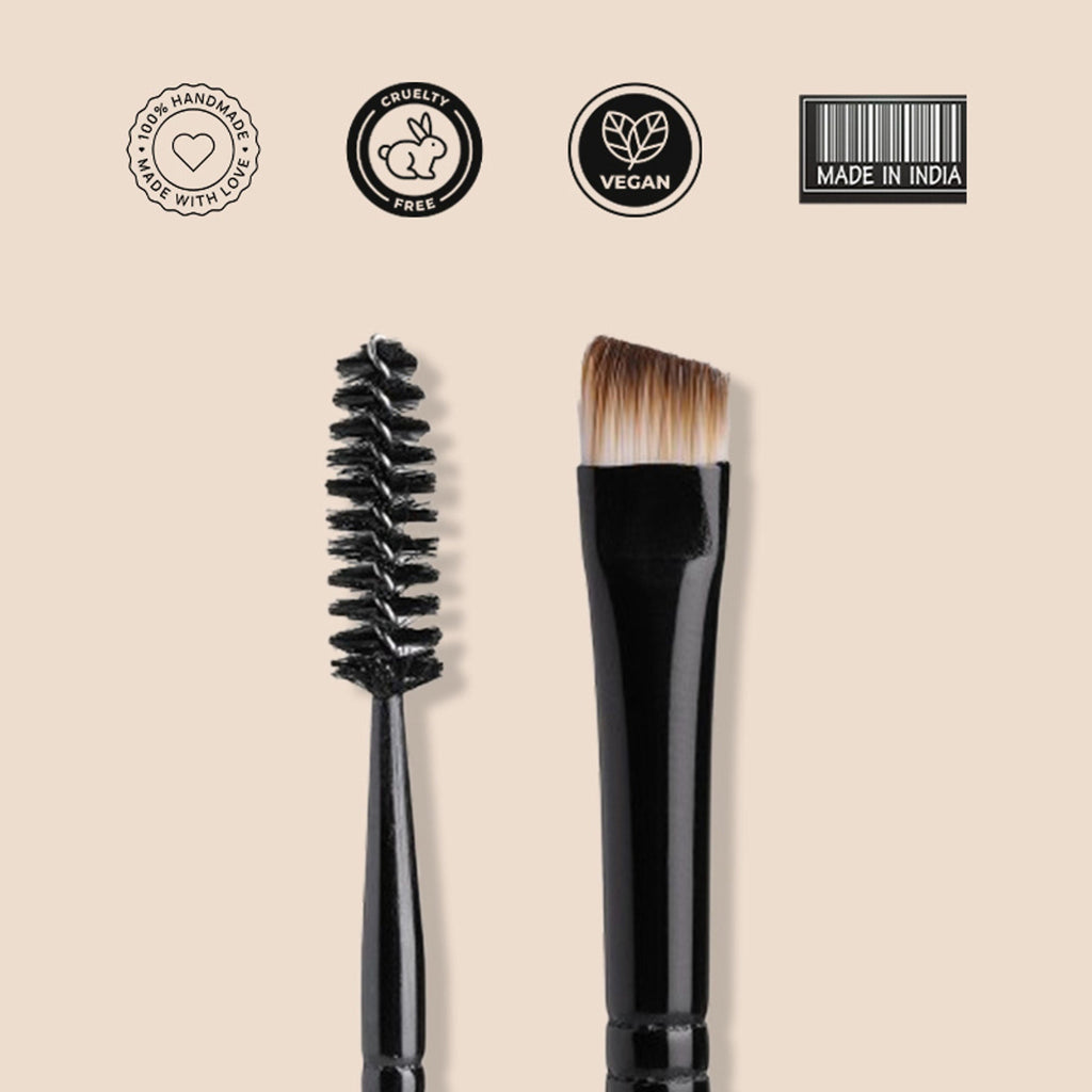 CUFFS N LASHES Fine Angled Brow Brush & Spoolie - E002