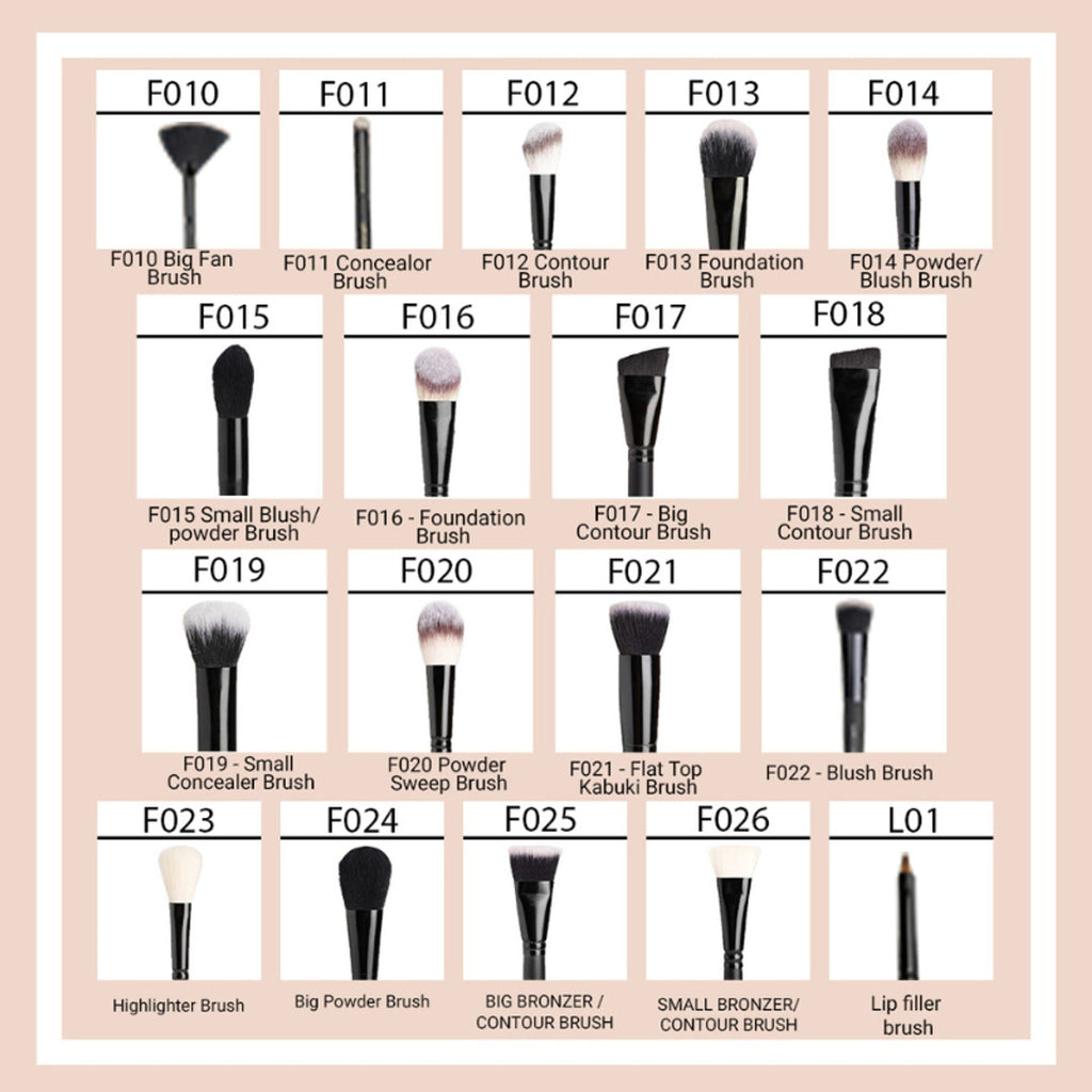 CUFFS N LASHES Fine Angled Brow Brush & Spoolie - E002