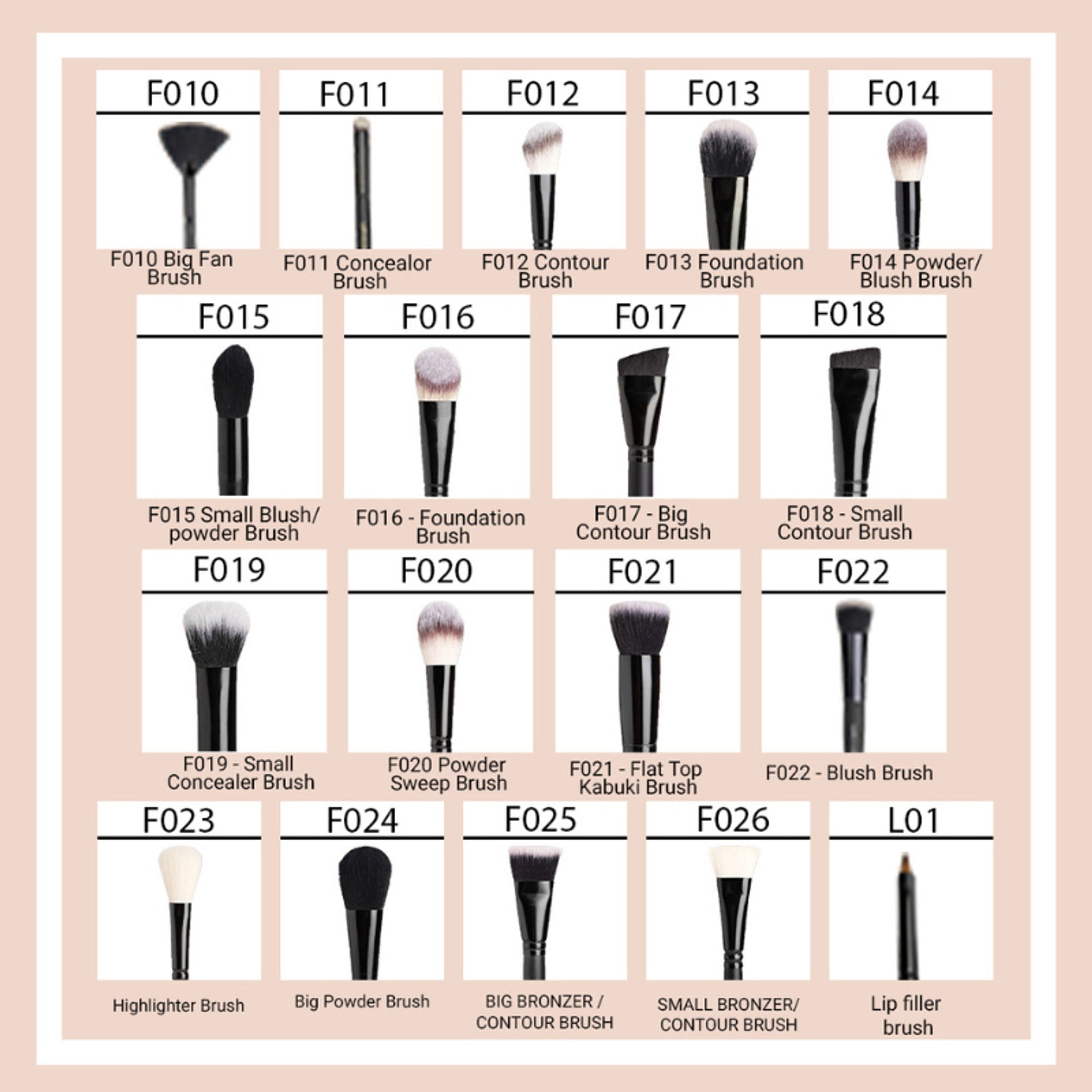 CUFFS N LASHES Fine Angled Brow Brush & Spoolie - E002