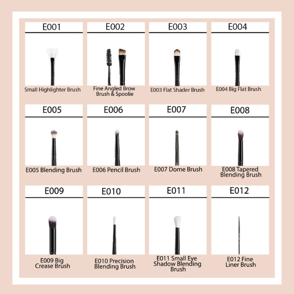 CUFFS N LASHES Fine Angled Brow Brush & Spoolie - E002