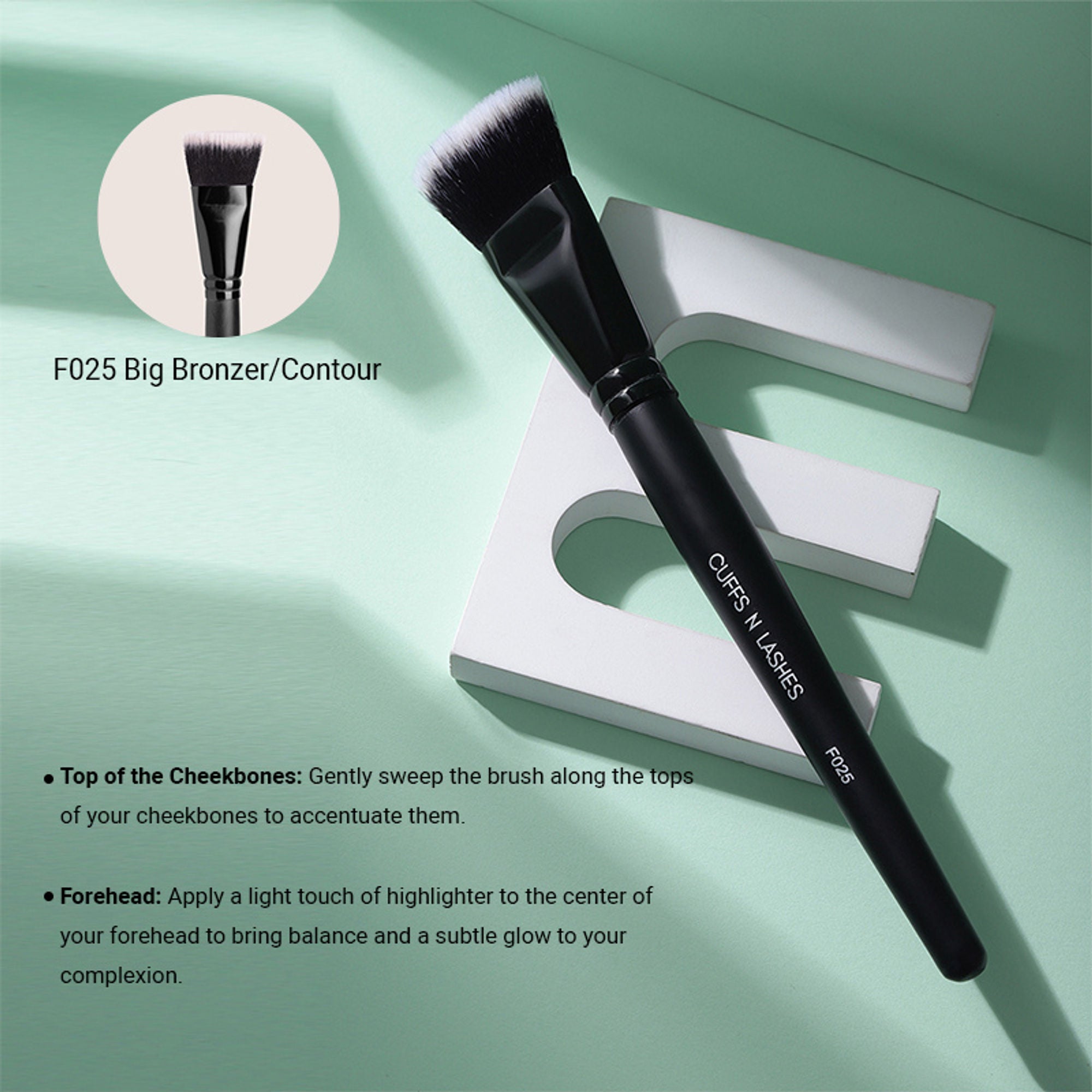CUFFS N LASHES Big Bronzer Contour Brush - F025