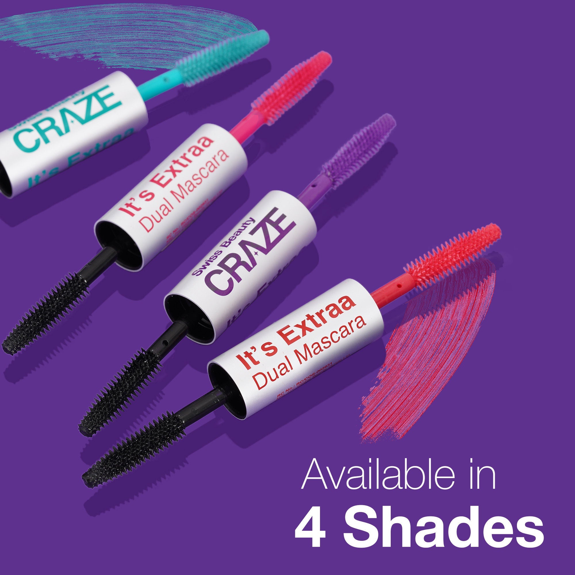 Swiss Beauty Craze It's Extraa Dual Non Flaky Mascara - 4 Teal Vibes