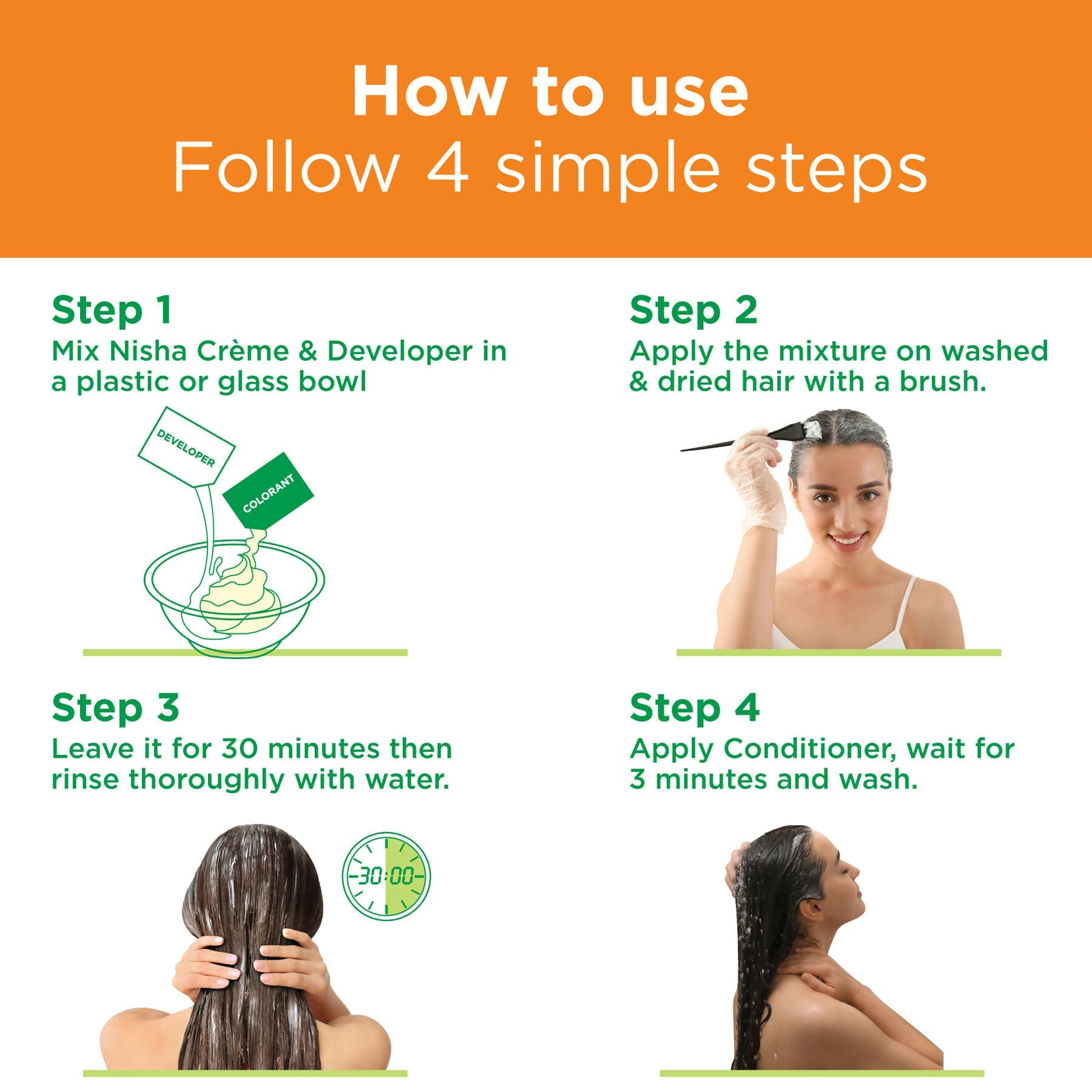 Nisha Creme Hair Color for Women - Mahogany