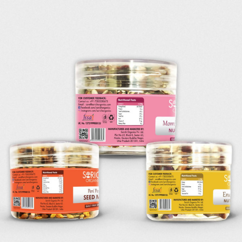Sorich Organics Mother's Superfood Mix, Energy Mix & Peri Peri seeds mix