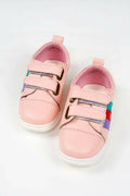 Tiny Bugs For Boys & Girls Double Velcro Sneakers - Pink
