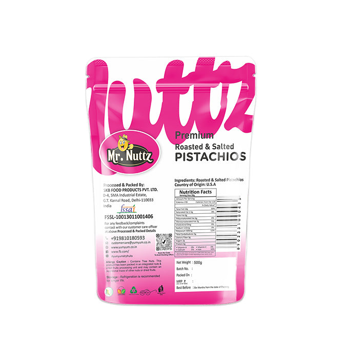 Mr. Nuttz Roasted & Salted Pistachios Pouch
