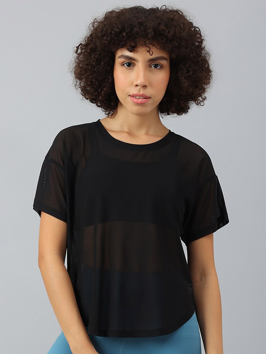 MKH Women Drop-Shoulder Sleeves Dri-FIT Sports T-shirt