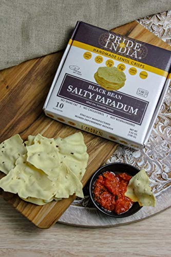 Salty Black Bean Namkeen Papadum Lentil Crisp