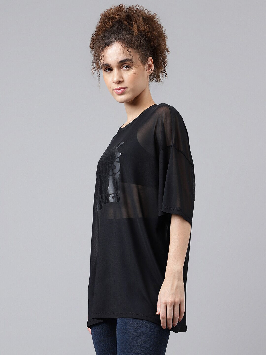 MKH Typography Printed Dri-FIT Relaxed Fit Sports T-shirt