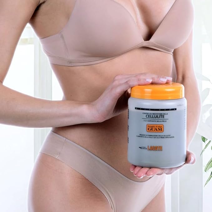 Guam Anti-Cellulite Hot Seaweed Mud ORIGINAL FORMULA | Sculpting Body Wrap To Remove Cellulite, Skin Tightening Treatment For Thighs And Legs, Inches Reduction, 1000 gr