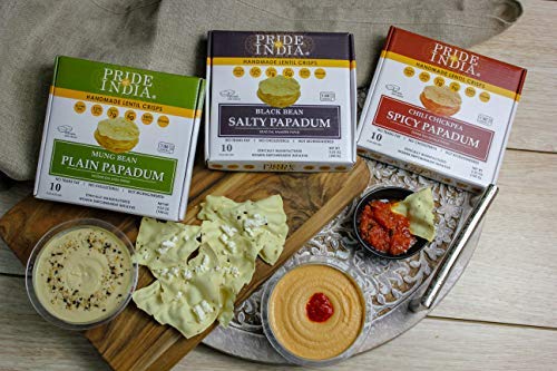 Salty Black Bean Namkeen Papadum Lentil Crisp