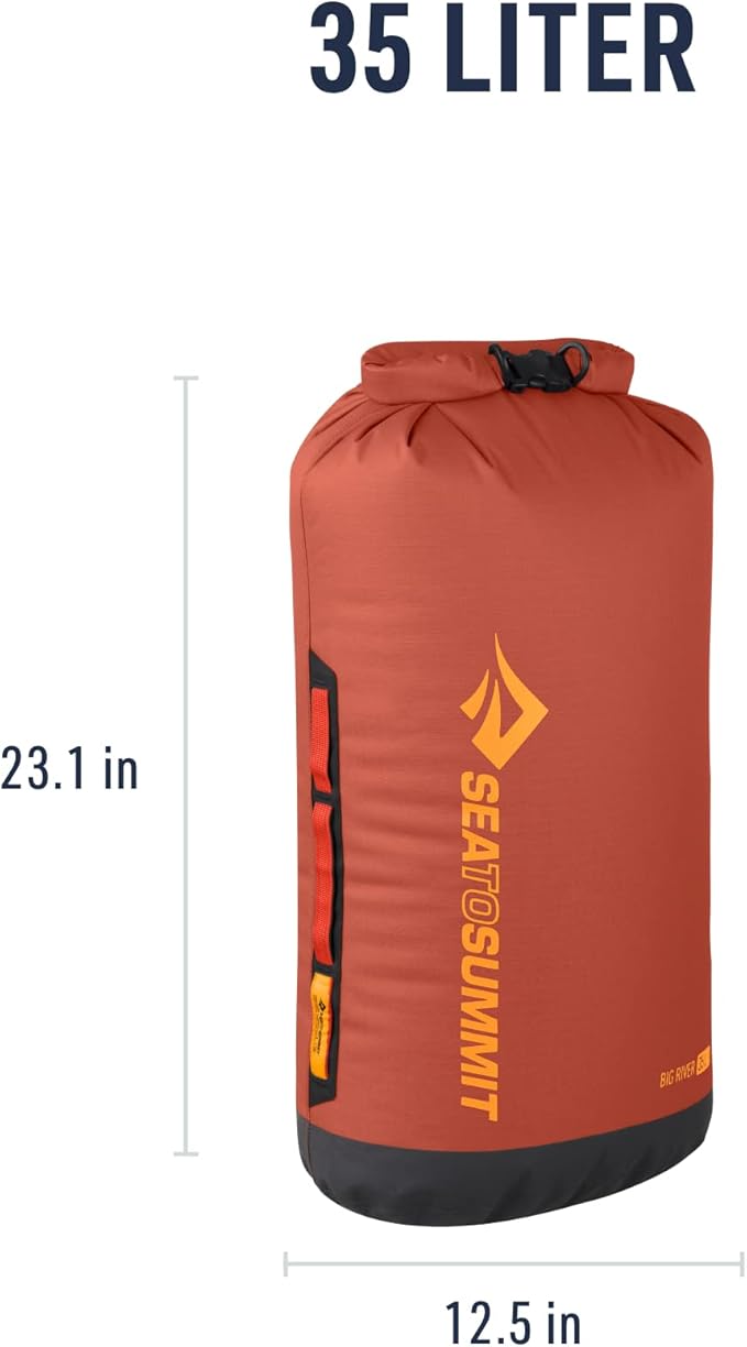 Sea to Summit Big River Dry Bag, Heavy-Duty Dry Storage, 35 Liter, Picante Red