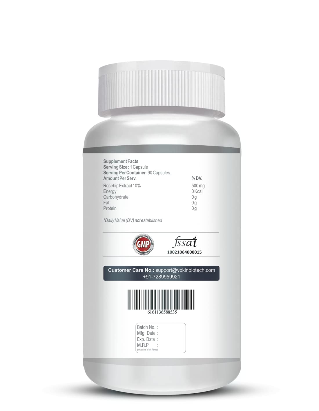 Vokin Biotech Rosehip Extract, Support Bone & Joint Health, Capsules (500mg)