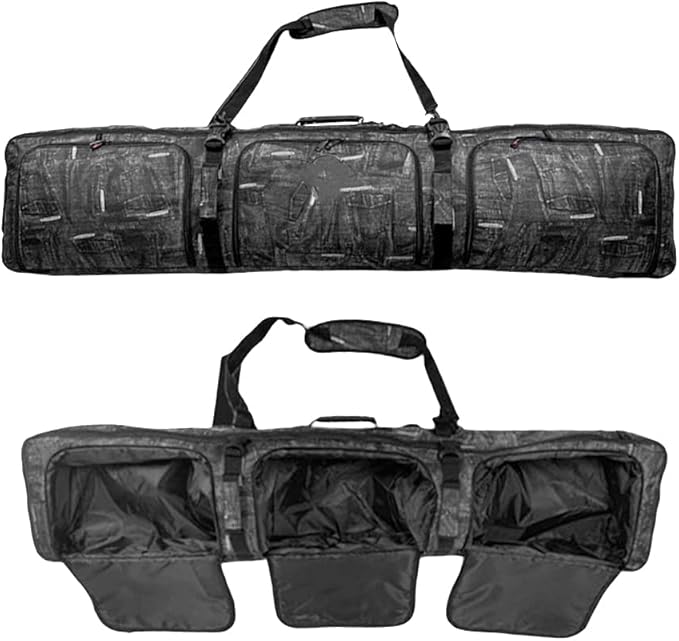 UNISTRENGH Padded Snowboard Bag With Wheels - Travel Bag for Single Snowboard and Snowboard Boots,Helmet,Clothes