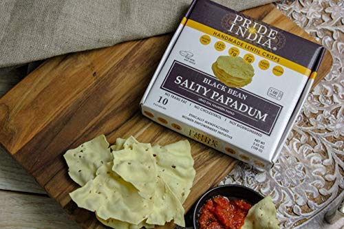 Salty Black Bean Namkeen Papadum Lentil Crisp